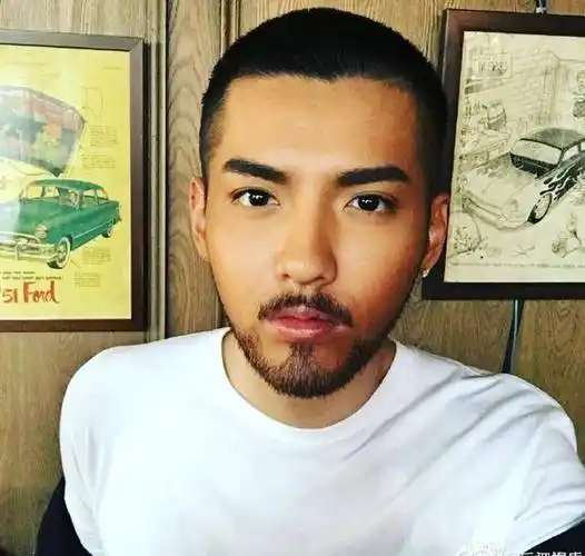 的小胡子和落拓风的头发,真是迷的我不要不要的,乍一看有点像梁朝伟?