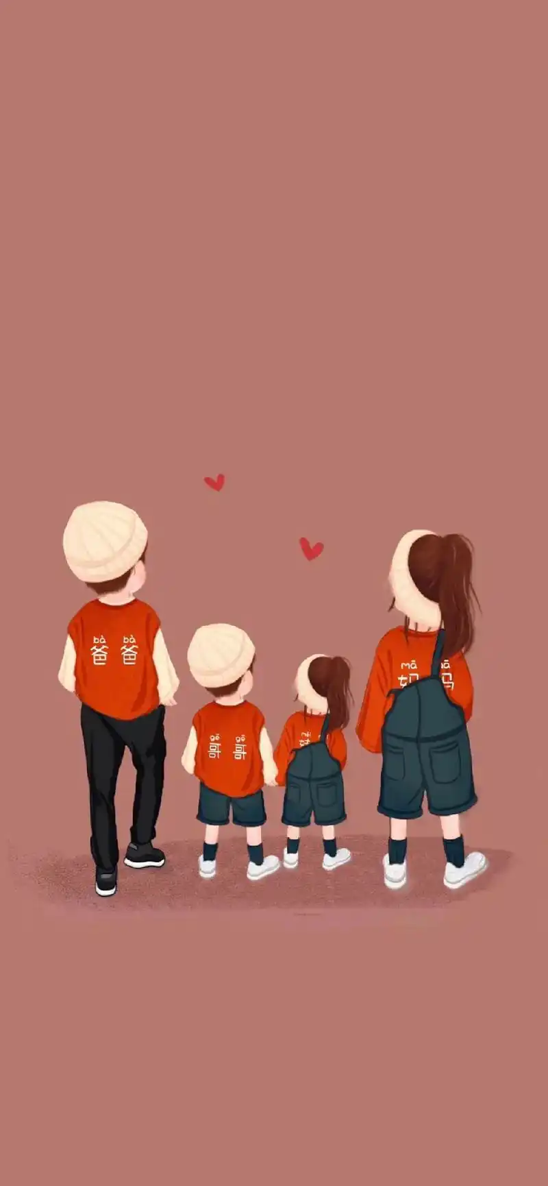 卡通头像 #一家四口头像背景图  - 抖音