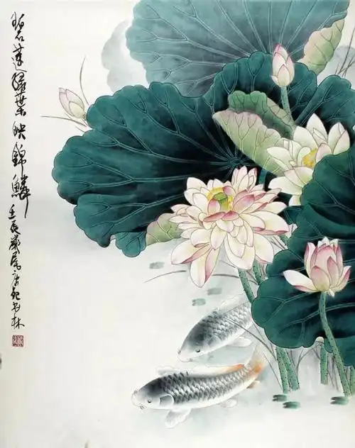 中国画选:名家工笔荷花欣赏(图片来自网上)