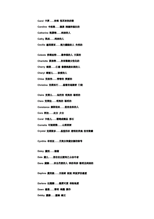 好听女英文名doc20页