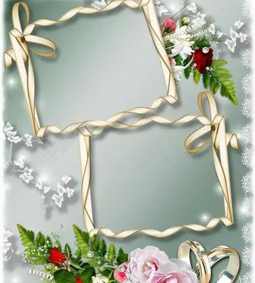 好看的纹理边框图片素材免费下载,本次作品主题是婚纱摄影模板图片