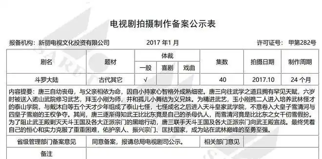 《斗罗大陆》电视剧开拍,备案公示让人寒心,还有多少ip能消费?