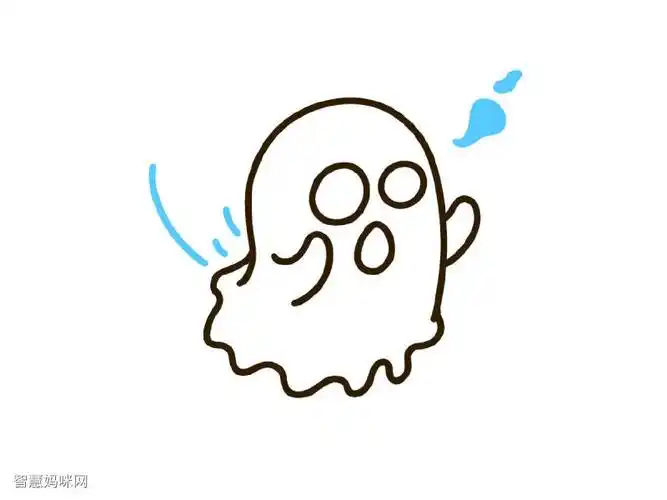 万圣节幽灵简笔画