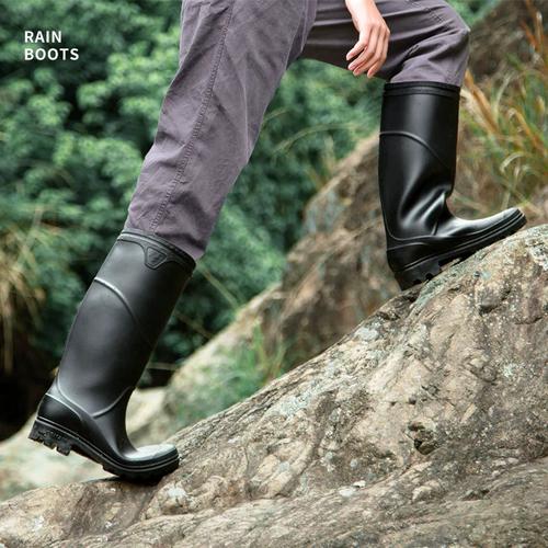 户外轻便防滑中筒套鞋雨鞋外穿钓鱼工地雨靴男男潮防水鞋日本时尚