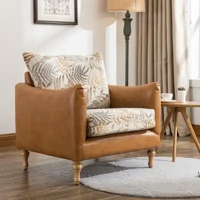 单人沙发小户型可拆洗布沙发图片