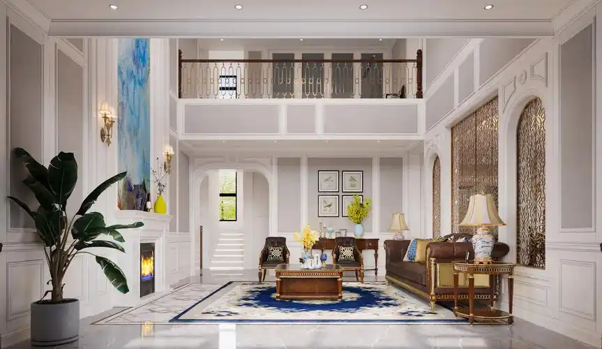 钓鱼台 | 550㎡美式风格别墅装修效果图