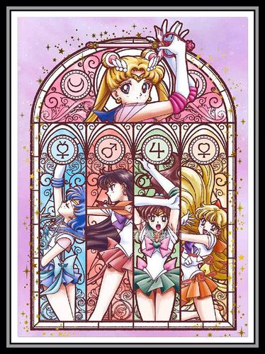 日本动漫diy方钻满钻钻石画美少女战士月野兔水冰月全贴钻十字绣