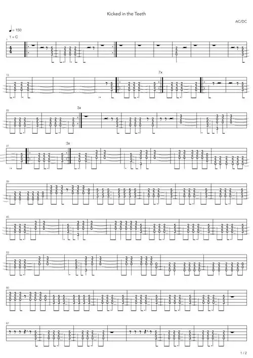 acdckickedintheteeth吉他谱