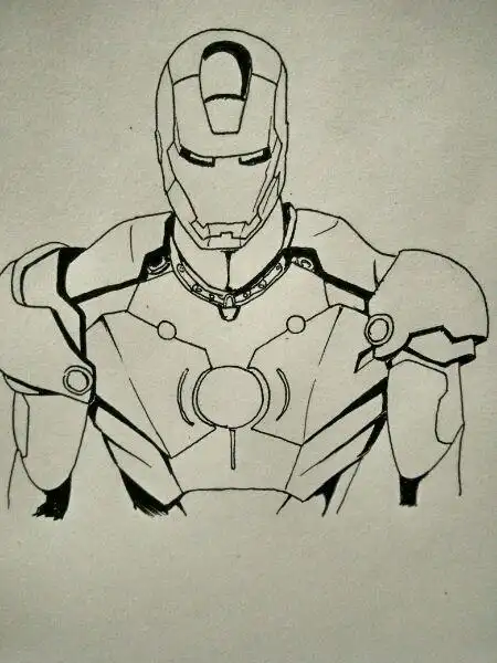 蝙蝠侠融合钢铁侠简笔画