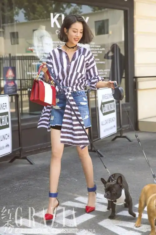 红秀明星街拍##李溪芮