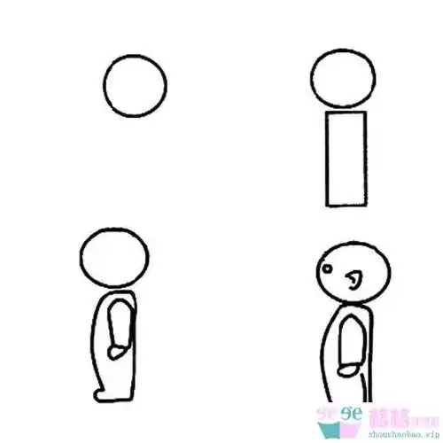 侧面人物简笔画女孩,侧面人物简笔画男孩_竞价网