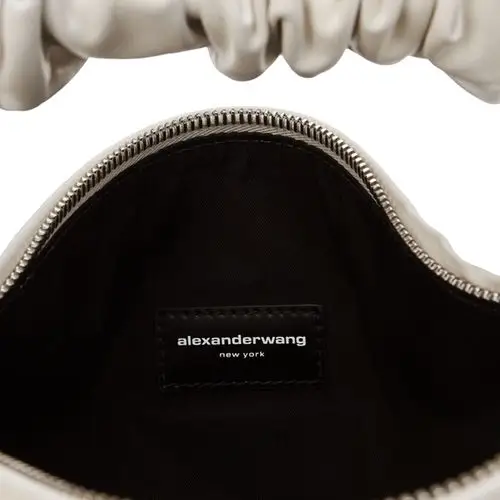 【包税】alexander wang/亚历山大·王 经典款scrunchie白色羔羊皮单
