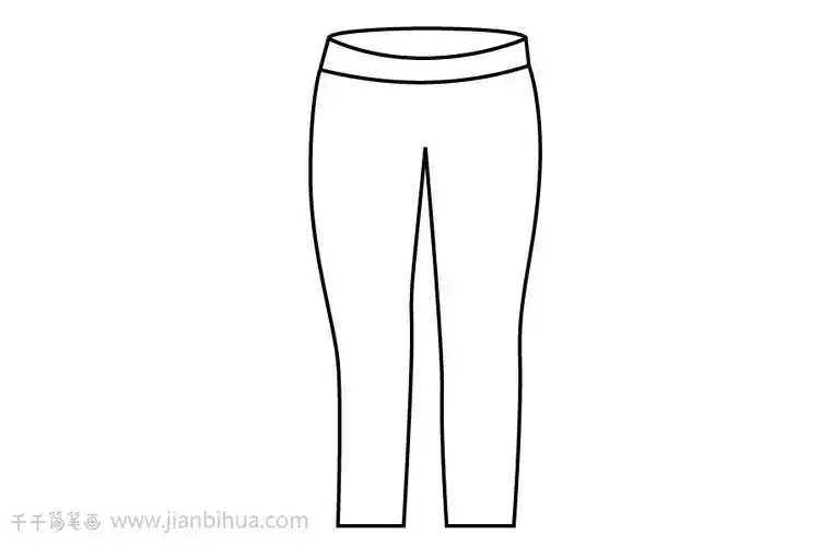 灰色长裤涂色画_衣服简笔画