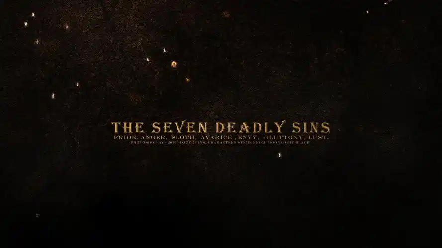 暗黑浓艳风天刀转手绘壁纸七宗罪系列