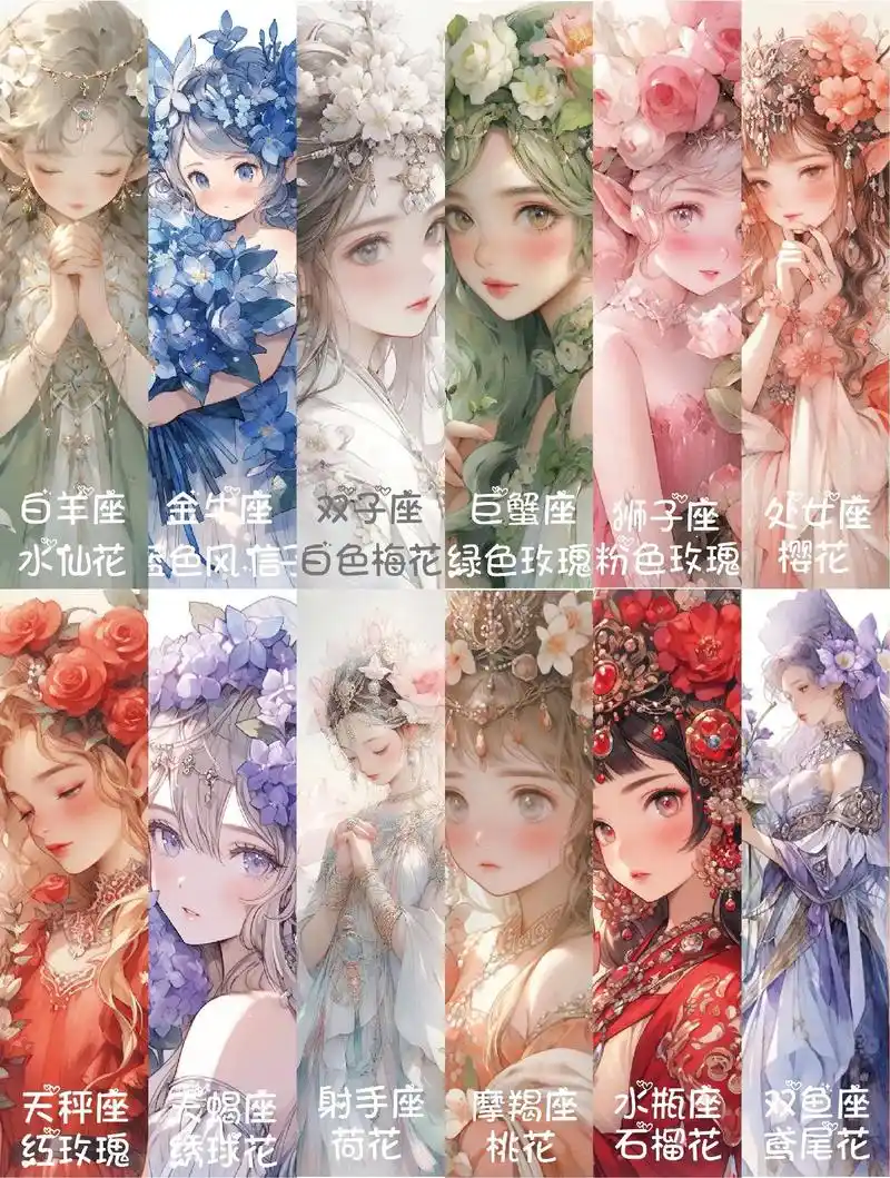 十二星座小花仙.才发现石榴花真好看啊 #创作灵感 #ai绘画 - 抖音