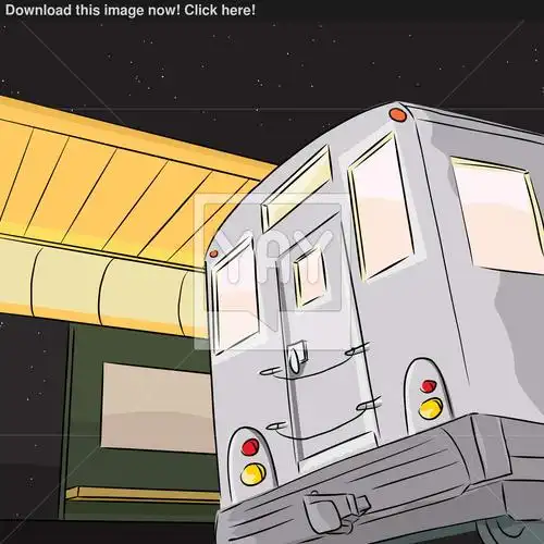 subway train at night