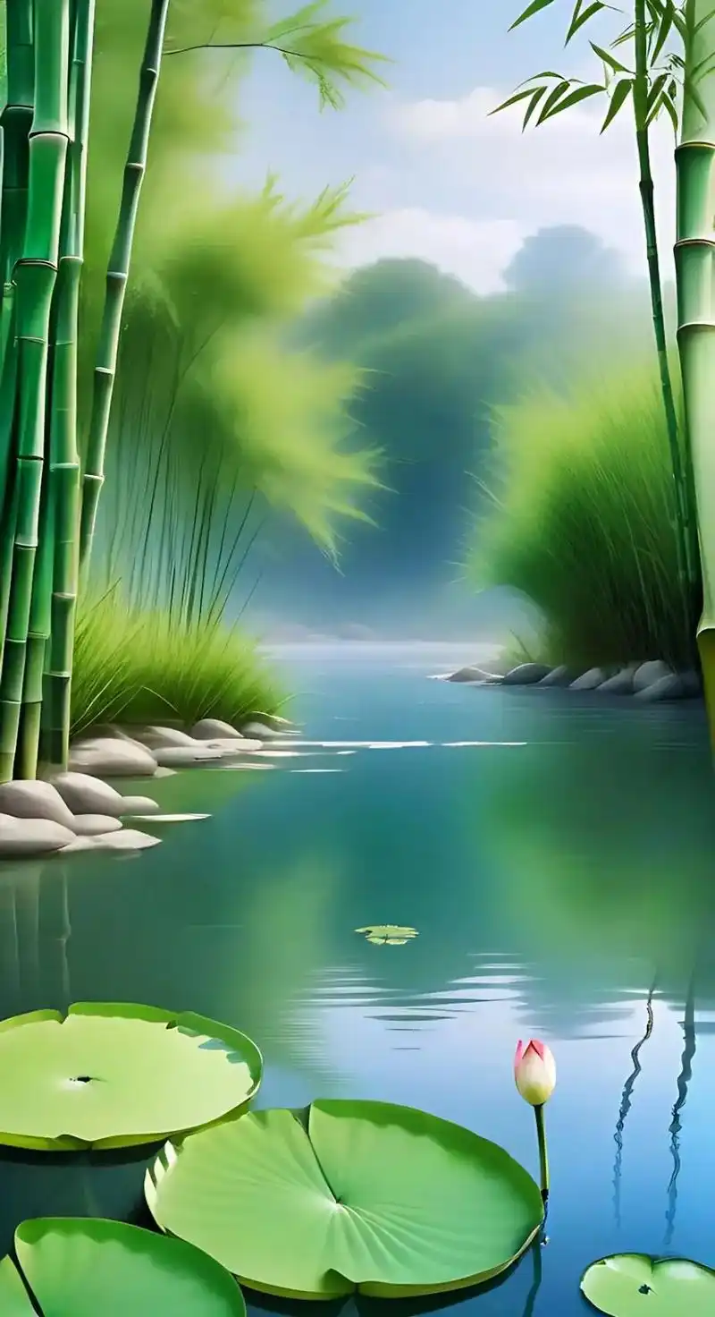 简约大气好看的竹子壁纸#给生活多一点色彩 #爱笑的人运气不会 - 抖音