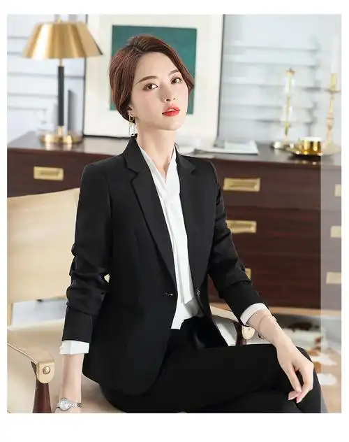 职业套装女大学生秋冬新款上班族商务西装修身时尚气质正式工作服