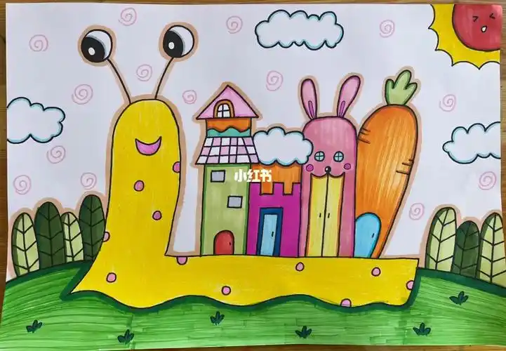 临摹适合46岁小朋友的儿童画