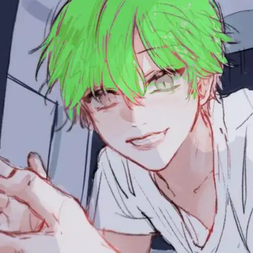 原谅色 头像 绿头发 男头