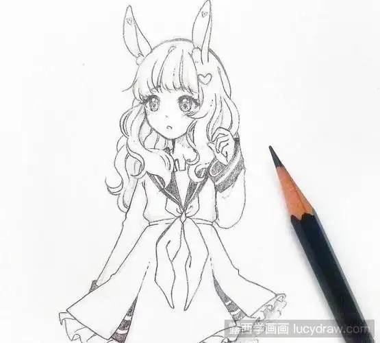 动漫人物铅笔画手绘一组漫画作品欣赏