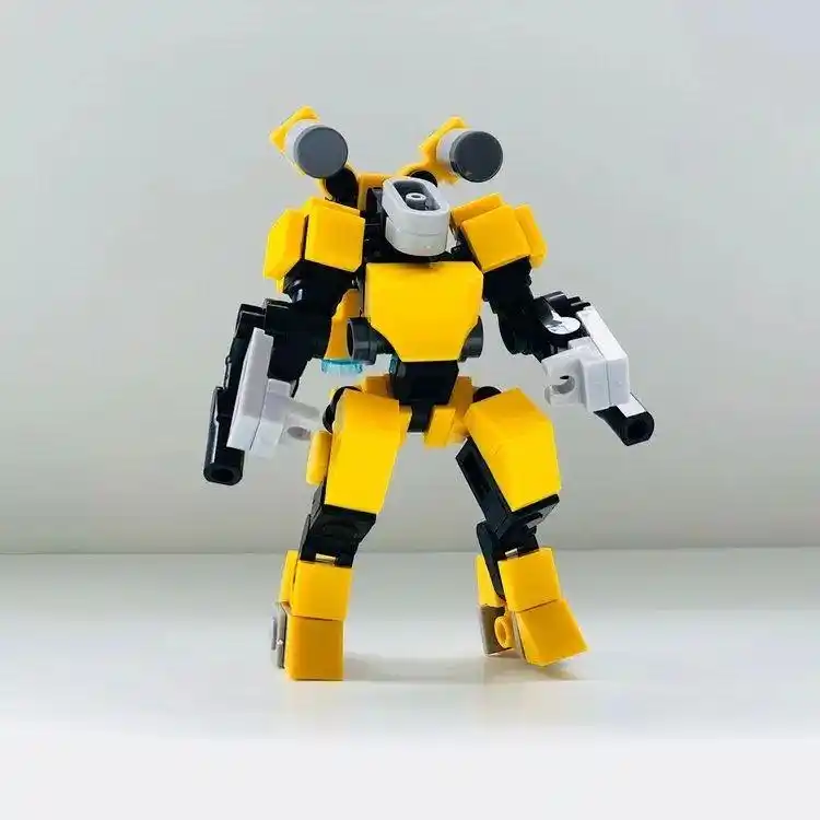 「moc图纸分享」乐高迷你小队黄色机甲
