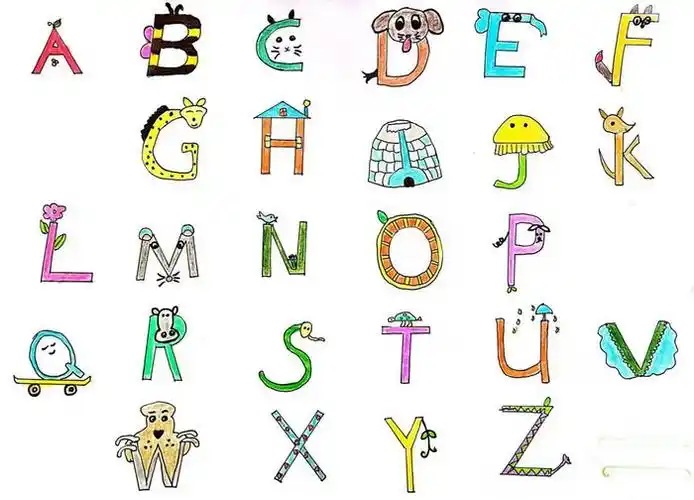 4,第四张26个英文字母手抄报简单又好画5,第五张关于26个英语字母的手