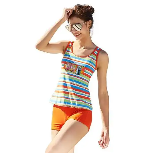 李宁泳衣女保守温泉学生裙式平角分体游泳衣显瘦遮肚小胸聚拢泳装