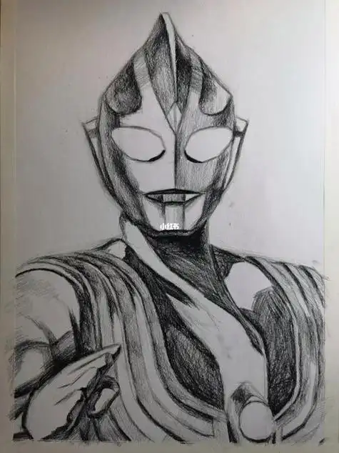 儿童画迪迦奥特曼简笔画教程我画的迪迦奥特曼迪迦奥特曼彩铅画,迪迦