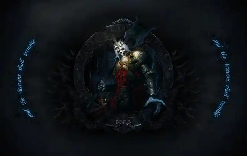 精美暗黑3壁纸骷髅王与大天使