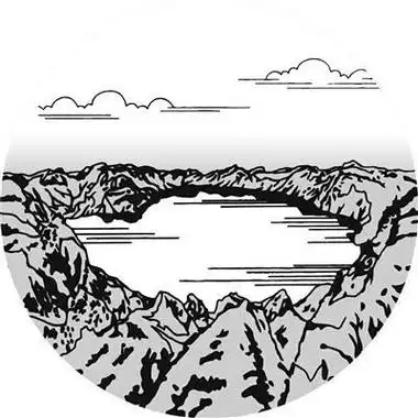 长白山地形图简笔画