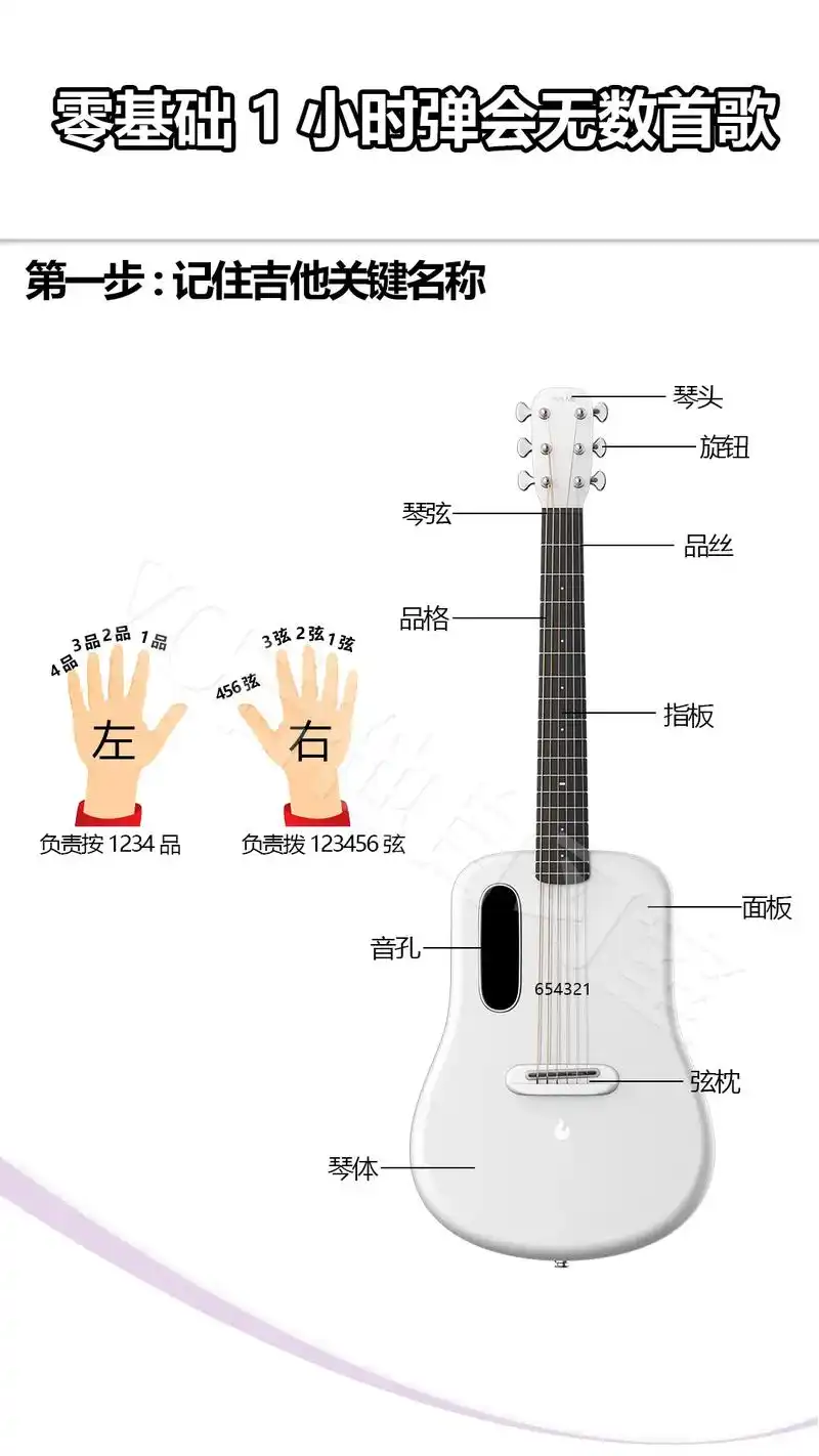 零基础1小时弹会无数歌#零基础学吉他 #吉他入门 #吉他弹唱 - 抖音
