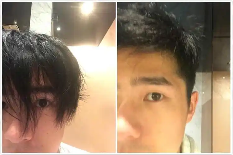 刘昊然剪发前后对比