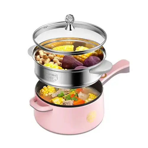 电炒锅时光旧巷家用多功能电炒菜锅不粘锅小型煎炒蒸煮一体锅宿舍电热