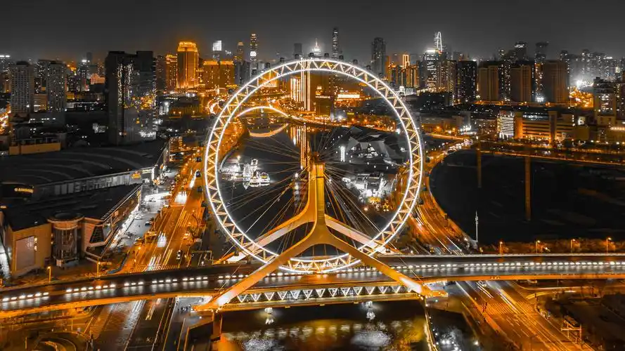 天津之眼图片高清图片天津之眼图片天津之眼照片天津永乐桥摩天轮天津