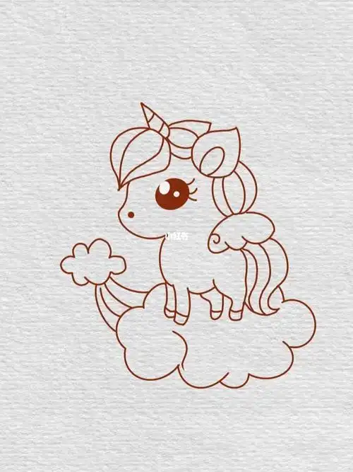 简笔画独角兽独角兽怎么画简单又可爱