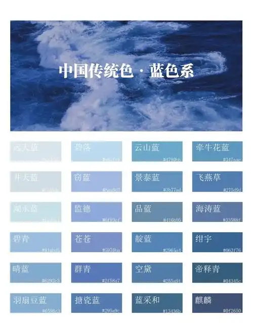 中国传统色蓝色系