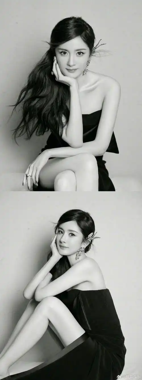 杨幂晒了三张小时候照片##gq红毯##杨幂定点拍摄秒了