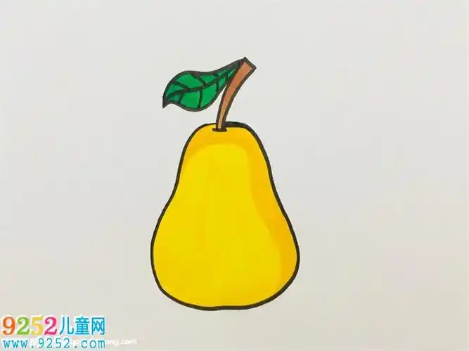 梨怎么画水果简笔画梨简笔画教程
