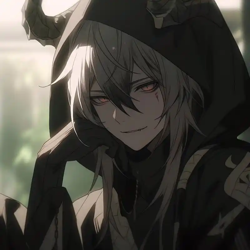 动漫头像|龙族末裔 龙角和恶魔微笑真的很配.