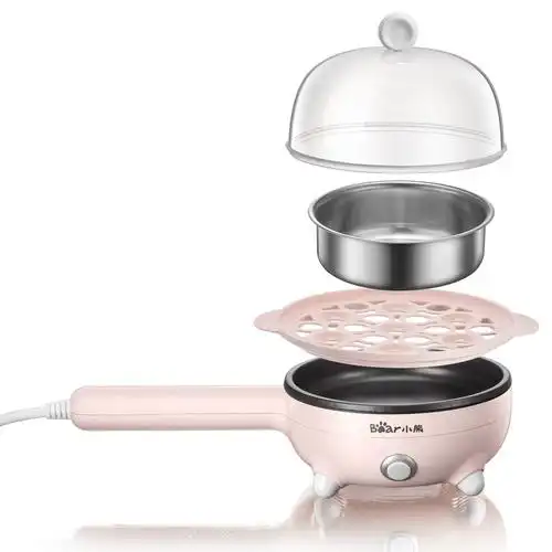 小熊煎鸡蛋神器煮蒸蛋羹宿舍电煎锅小插电迷你自动断电小型早餐机