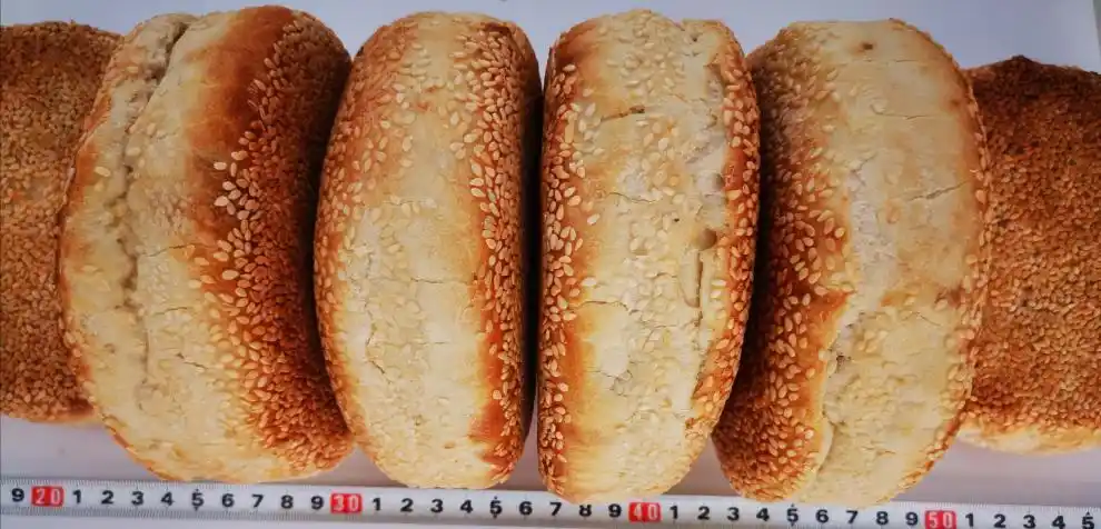 登封烧饼河南纯手工芝麻焦盖单双面芝麻饼10个 烧饼【5单5双】【图片