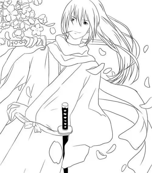 古风 高清动漫线稿手绘人物漫画绘画上色 插画临摹素材10