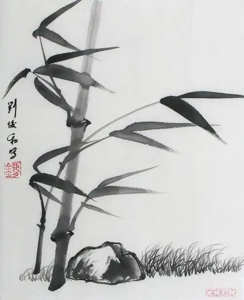 梅花水墨画欣赏1/6水墨画欣赏:竹子水墨