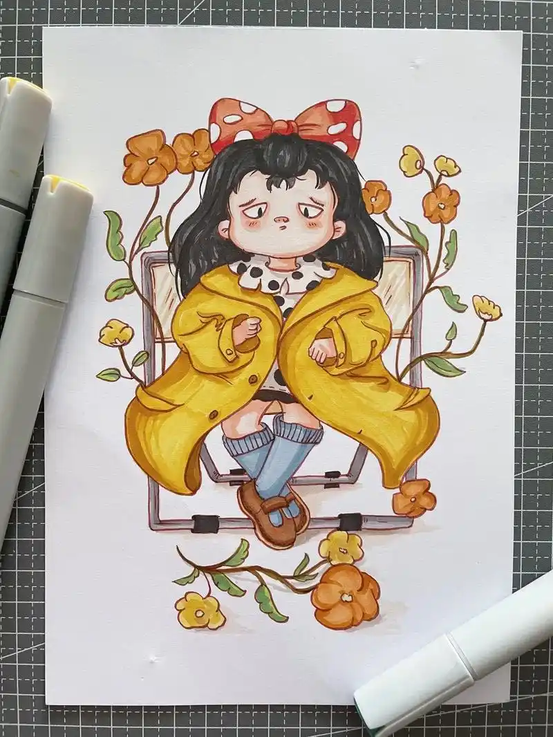 马克笔手绘人物插画