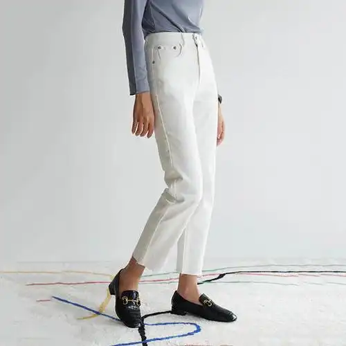 【四款颜色 牛仔裤】日本lily moon 四款颜色直筒牛仔裤长裤子