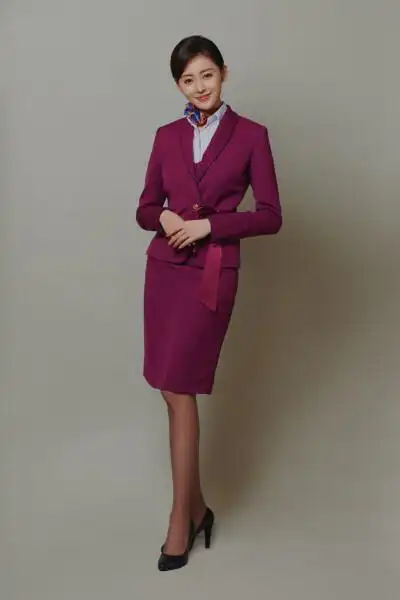 张天爱中国机长性感空姐制服写真
