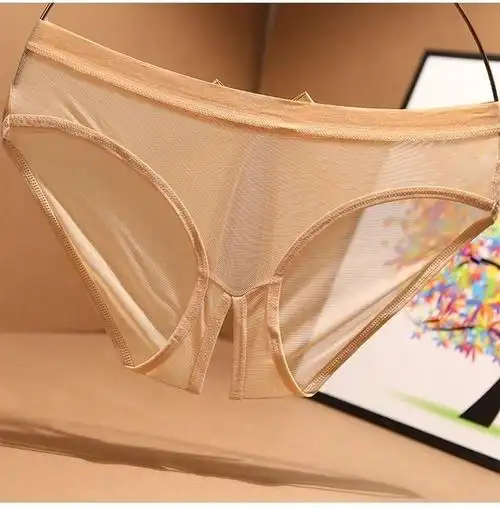 蔻诗瑶少妇性感内裤夫妻内裤女开裆雷丝女士透明房事裤头诱惑全透明