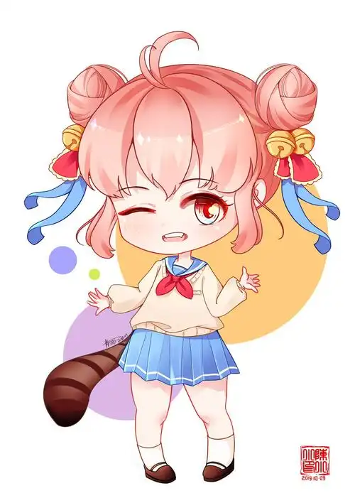 自设q版的人设立绘(可能是叭(*¯)¯*))不在在意,好久没画