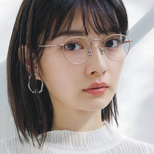 纯钛金丝眼镜框女圆框小脸圆脸日式复古眼镜架轻高度数可配舒适